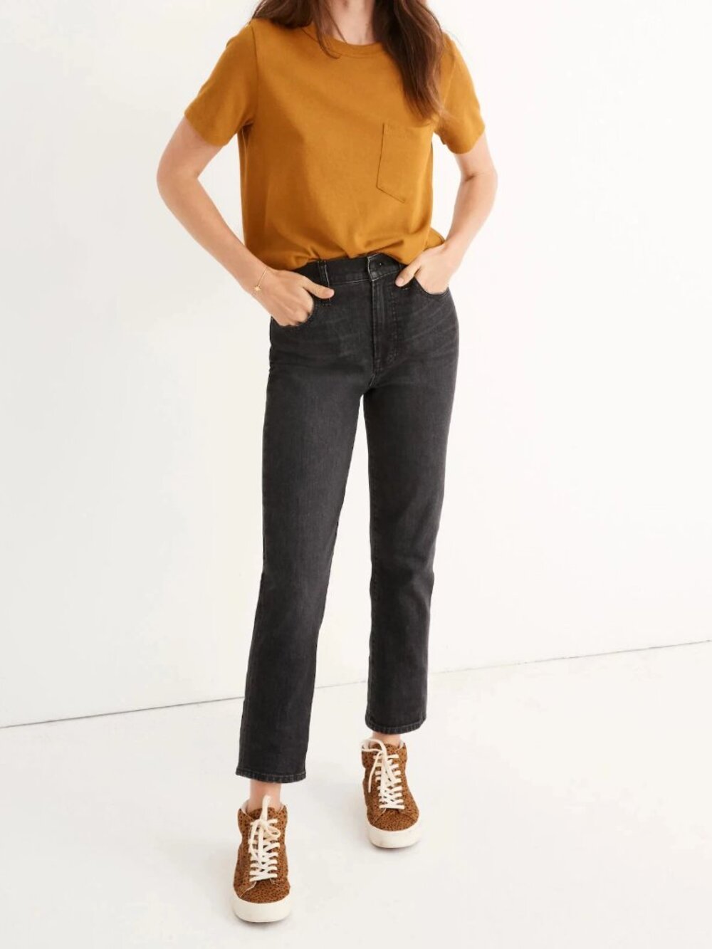 Madewell The Perfect Vintage Crop Jean Sumner Wash Black High Rise Size 27